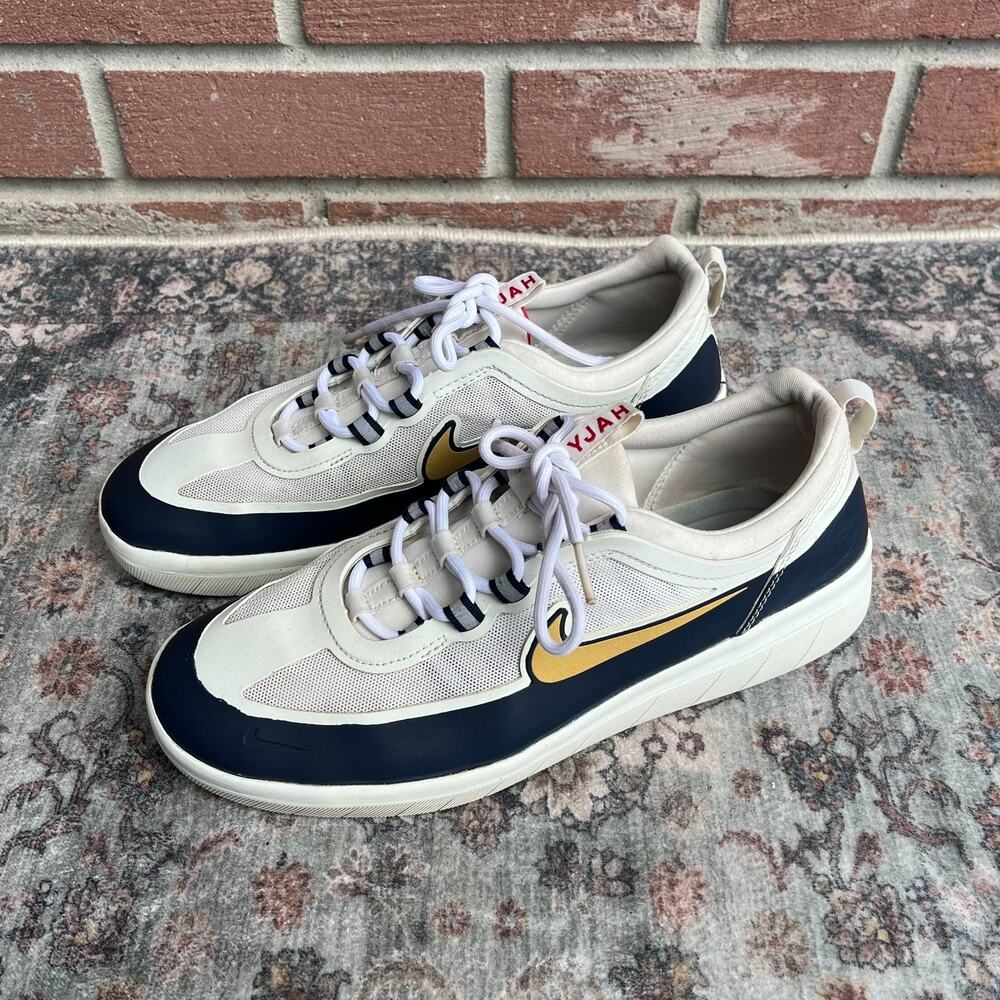 Nike SB Nyjah Free 2 Olympic White Navy / Men's 9 /Skateboarding Shoe BV2078-400
